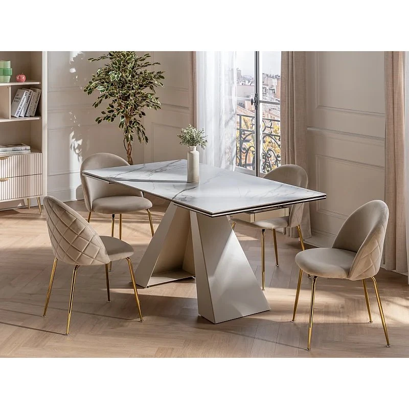 Set 6 Sedie da Pranzo Moderne Nero Schienale Alto