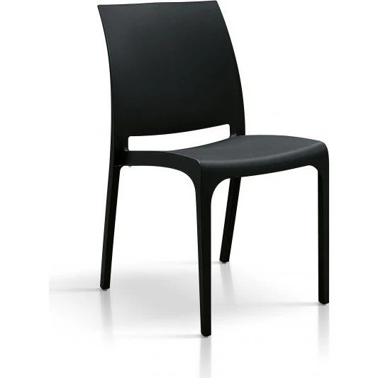 Pazzo Design Alberto Set da 4 Sedie Nero Polipropilene