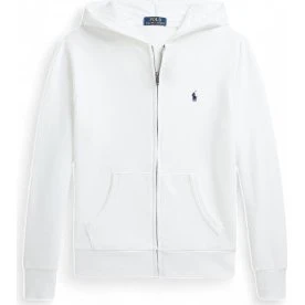 Ralph Lauren Felpa con Cappuccio Knit Shirt Full Zip Bianca Junior S