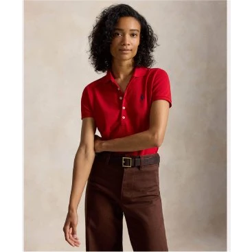 Polo Ralph Lauren Slim Fit Rossa con Elasticità - XS