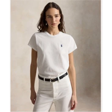 Polo Ralph Lauren T-shirt girocollo bianca in cotone - L