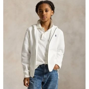 Felpa Ralph Lauren con cappuccio bianca bambino - S