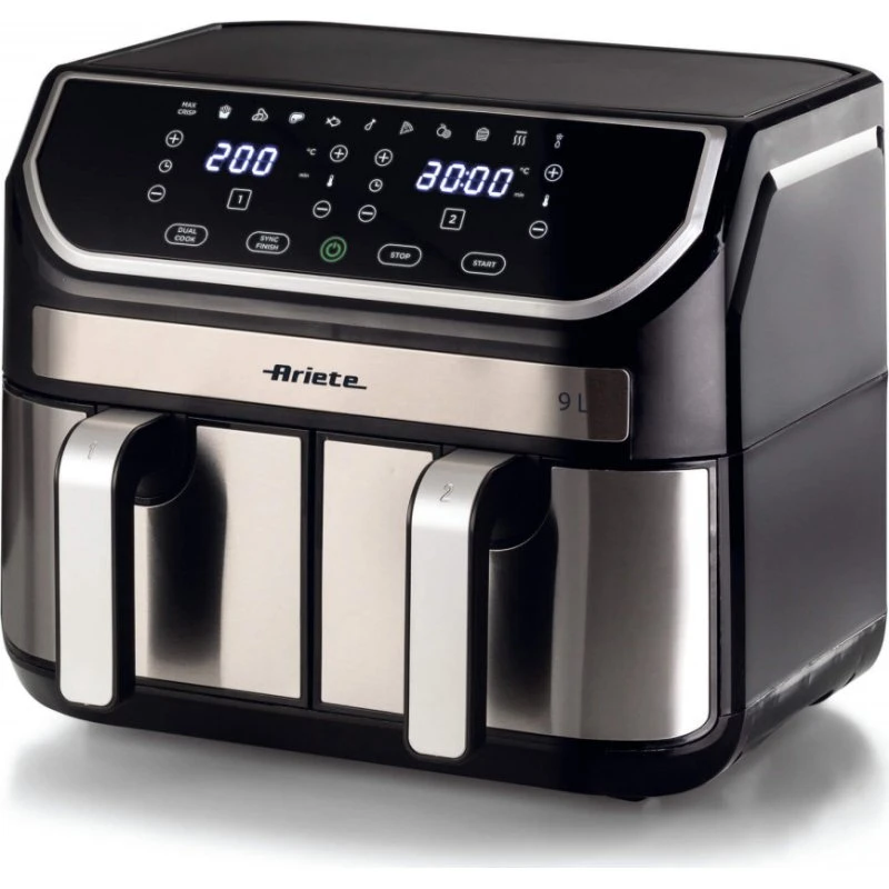 Ariete 4625 Friggitrice ad aria 9L, Nero/Silver