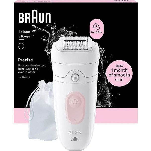 Braun Silk-épil 5 Epilatore Wet & Dry 5-011 Flamingo Pink