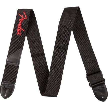 Fender Tracolla per Chitarra 2" Nera con Logo Rosso