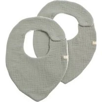 Sauthon Set di 2 Bavaglini Sage in Cotone