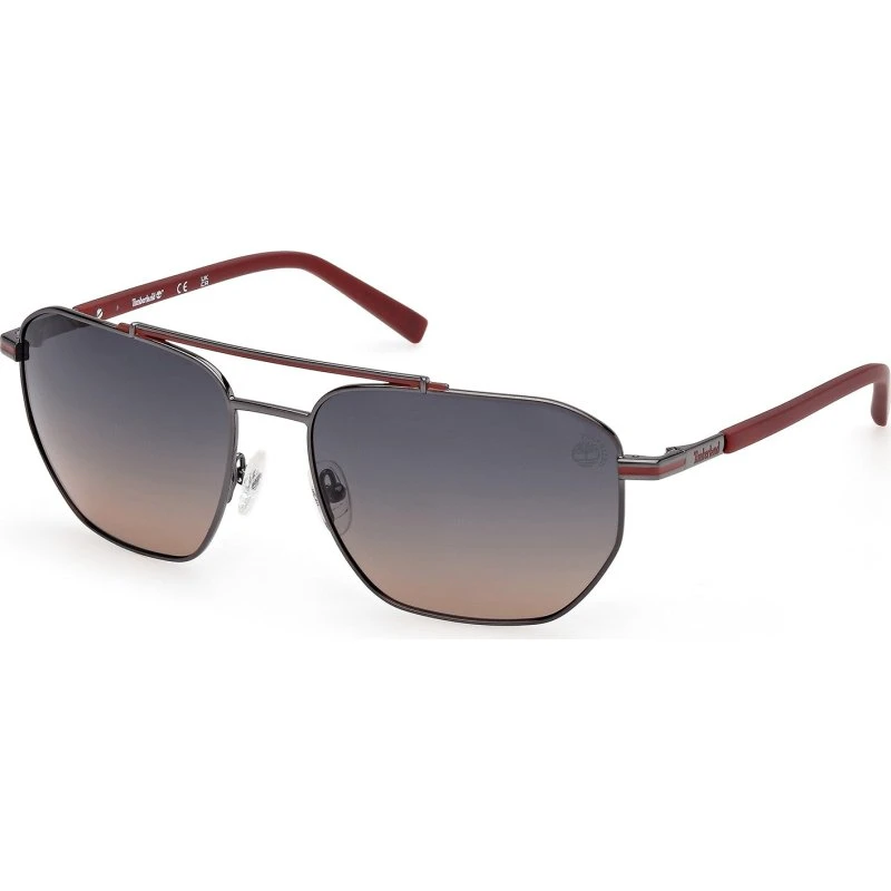 Timberland TB00038 06D Occhiali da Vista Squadrati in Metallo Grigio