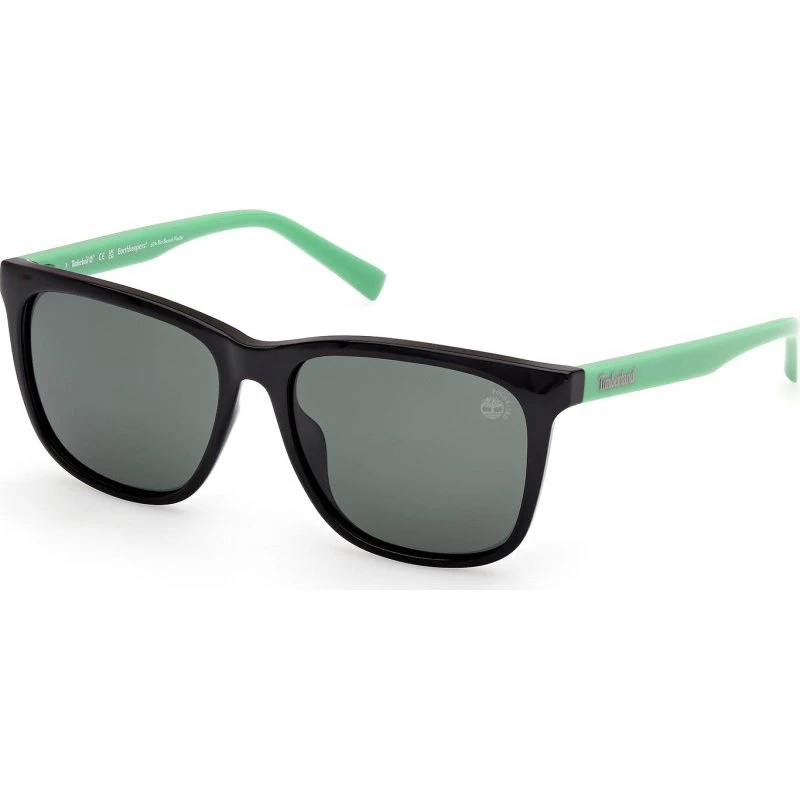 Timberland TB00047 Occhiali da Sole Polarizzati Squadrati Nero Verde