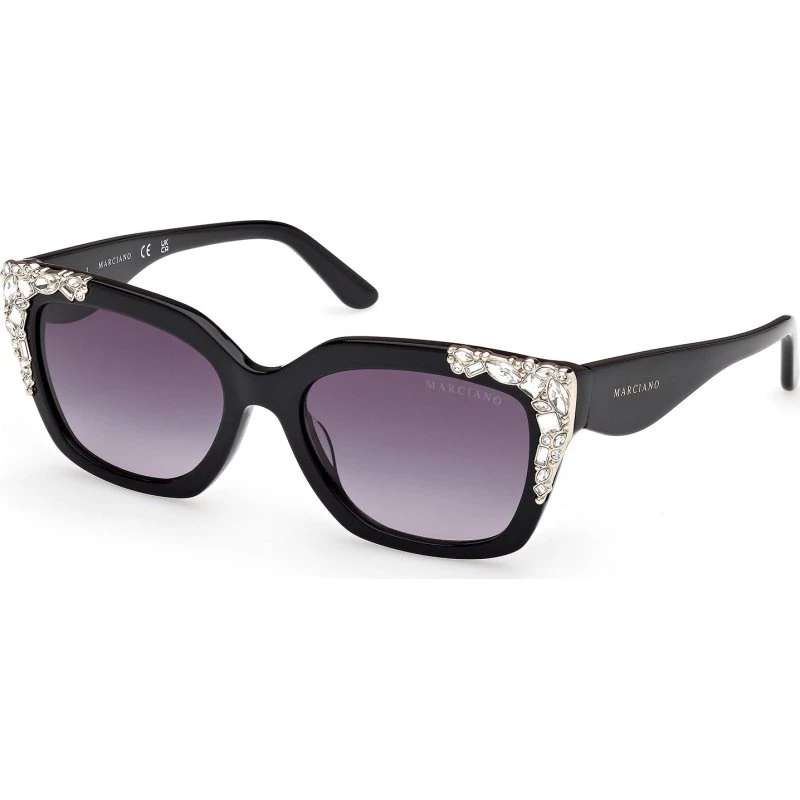 Guess by Marciano GM00027 01B Occhiali da Sole Squadrati Neri