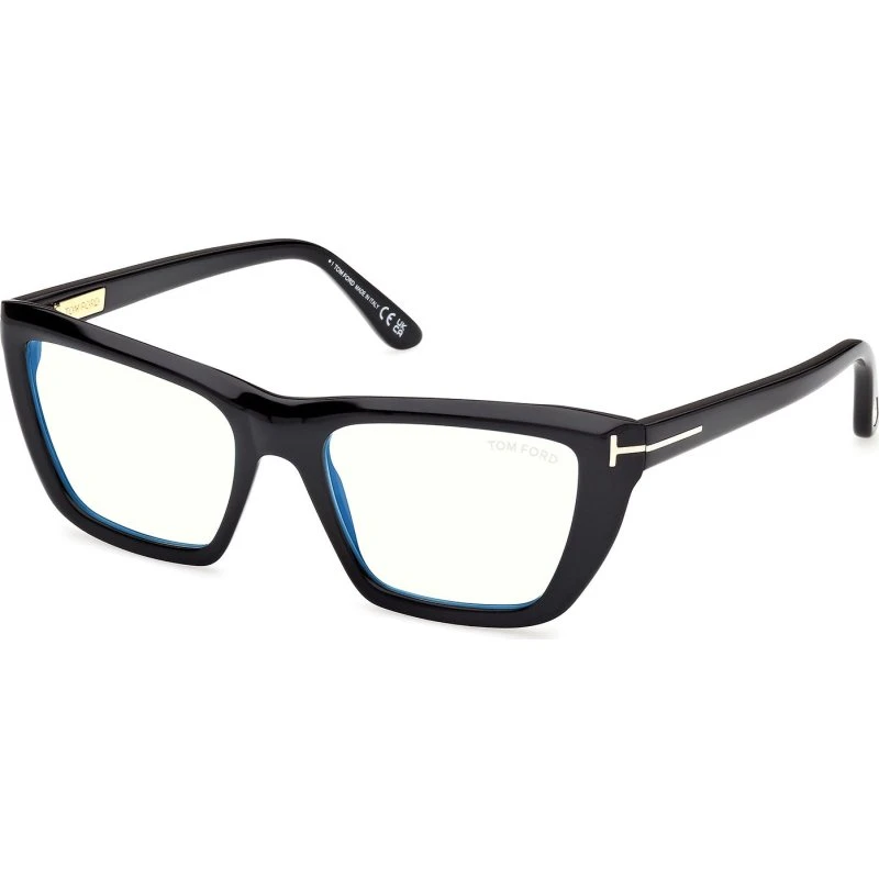 TOM FORD FT6047-B 001 Occhiali da Vista Cat Eye in Acetato Nero