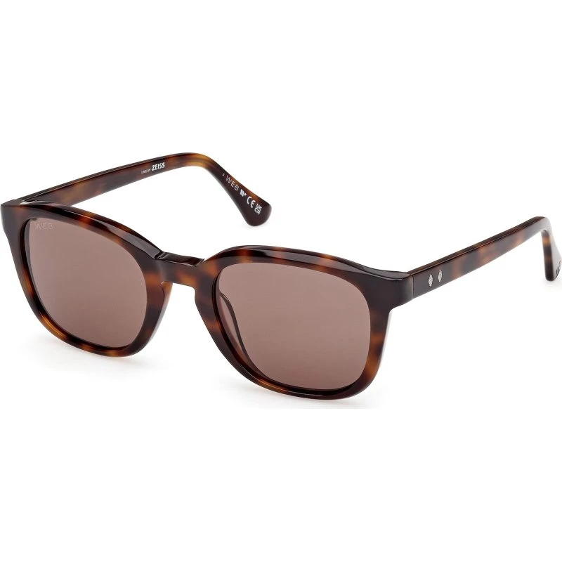 Web WE0390 Occhiali da Sole Uomo Acetato Havana Marrone Rotondi
