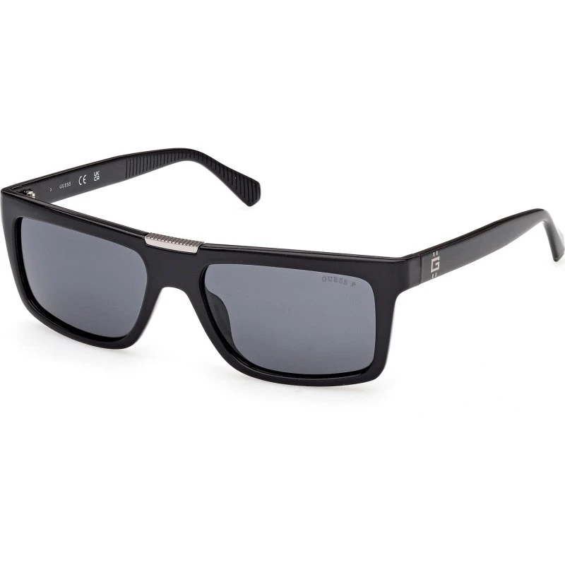 Guess GU00274 01D Occhiali da Sole Squadrati Neri Polarizzati