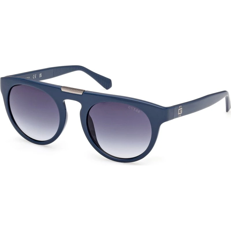 Guess GU00275 90W Occhiali da Sole Blu Rotondi Uomo