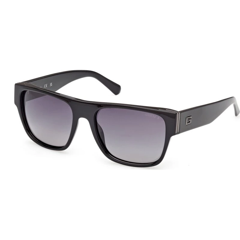 Guess GU00277 01D Occhiali da Sole Squadrati Polarizzati Neri