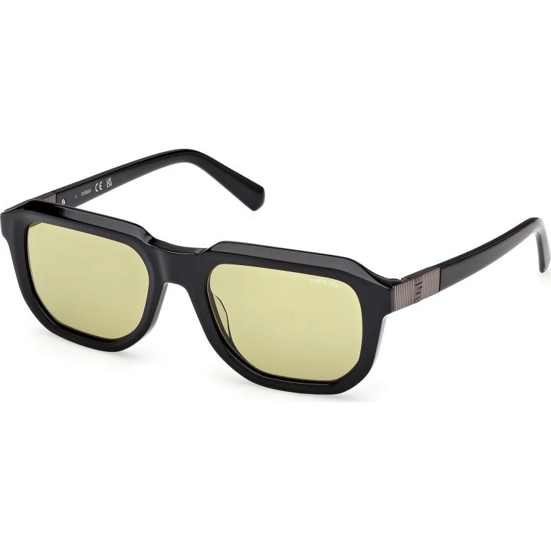 Guess GU00278 01N Occhiali da Sole Quadrati in Acetato Nero e Verde