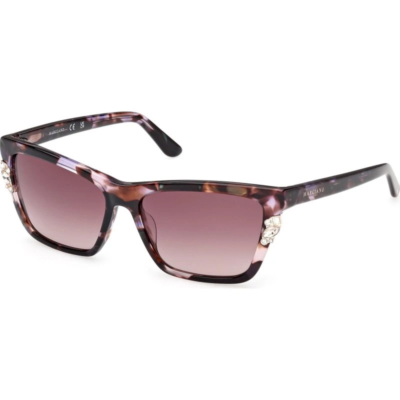 Guess by Marciano GM00030 83T Occhiali da Sole Donna Havana Bordeaux