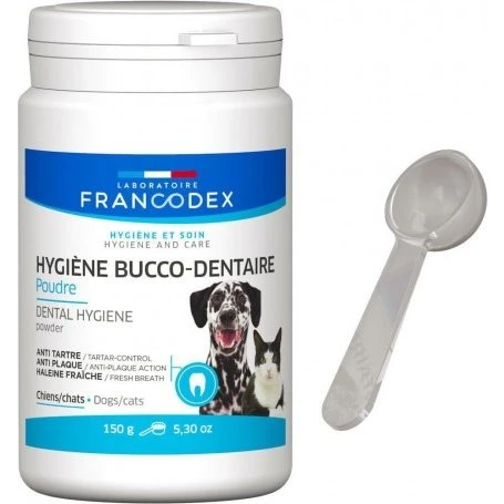 Francodex Dentifricio in Polvere 150g per Cane e Gatto