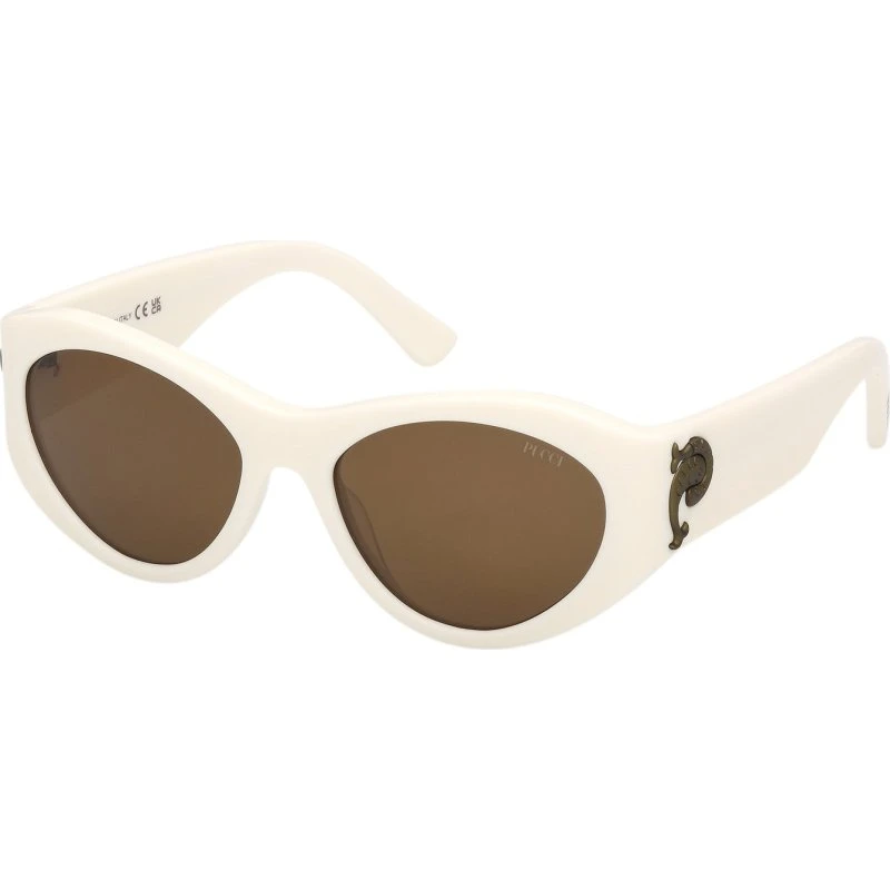 Emilio Pucci Occhiali da Sole Cat Eye EP0249 Bianco e Marrone