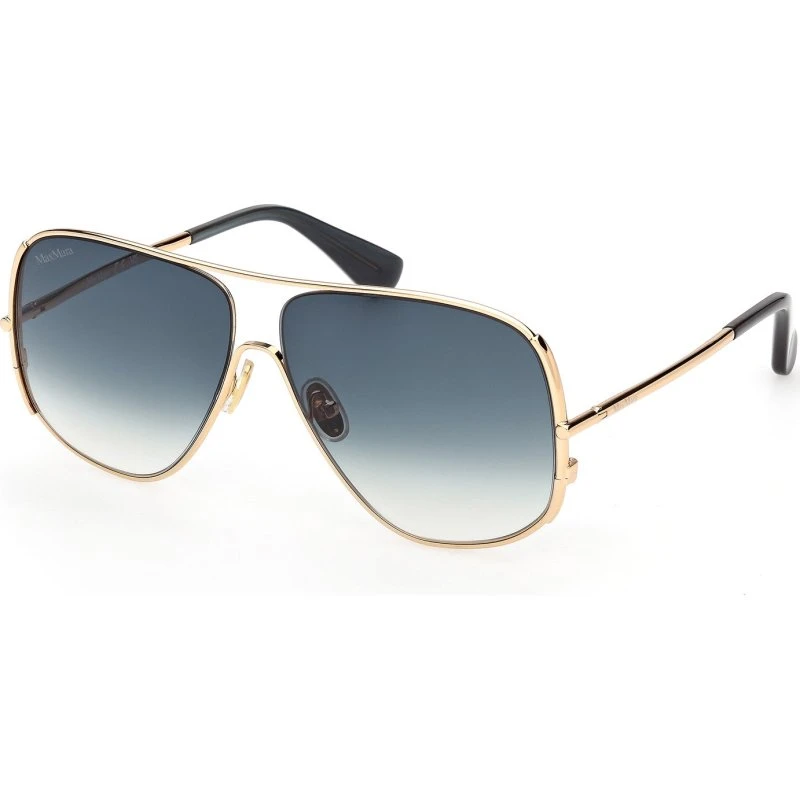 Max Mara MM0190 Occhiali da Sole Pilot Oro e Lenti Verdi