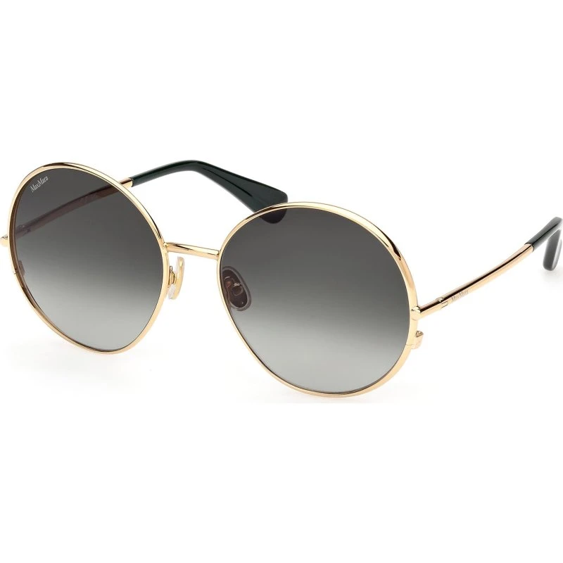 Max Mara MM0191 32A Occhiali da Sole Rotondi Oro e Verde