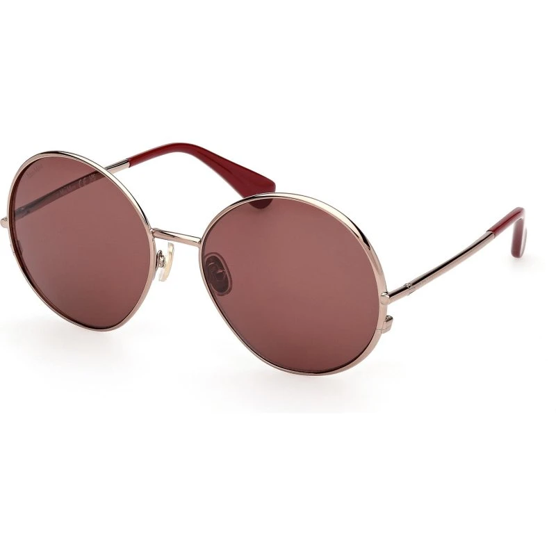Max Mara MM0191 Occhiali da Sole Metallo Bronzo e Lenti Bordeaux