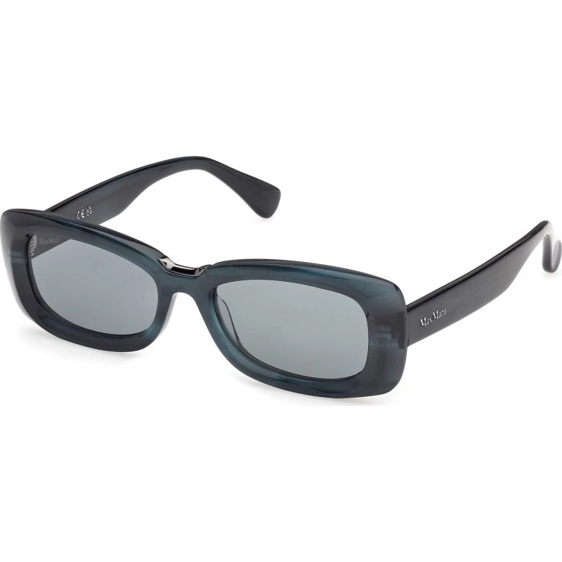 Max Mara MM0197 Occhiali da Sole Squadrati Marrone e Verde