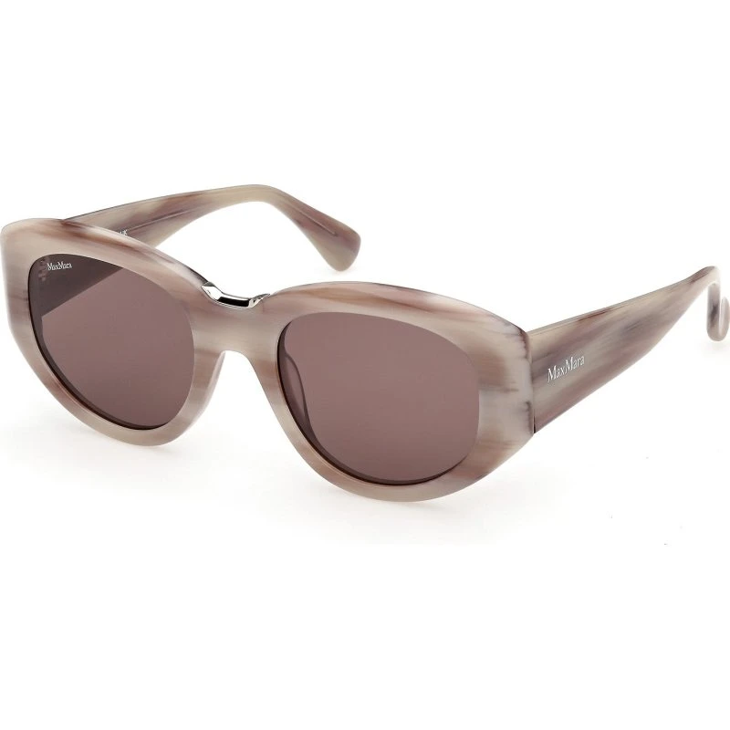 Max Mara MM0198 20E Occhiali da Sole Rotondi in Acetato Beige