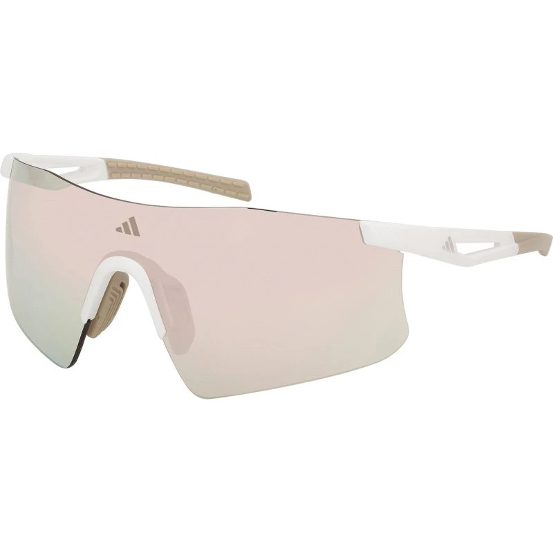 adidas Sport SP0122 bianchi con lenti specchiate marroni