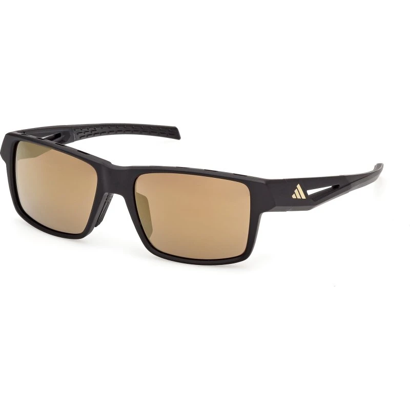 Adidas Sport KLEON 02G Occhiali da Sole Squadrati Nero/Marrone