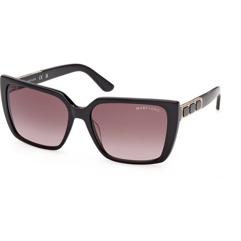 Guess by Marciano GM00035 01F Occhiali da Sole Squadrati Nero/Marrone