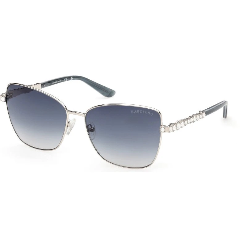 Guess by Marciano GM00037 Occhiali da Sole Farfalla Metallo Grigio Blu