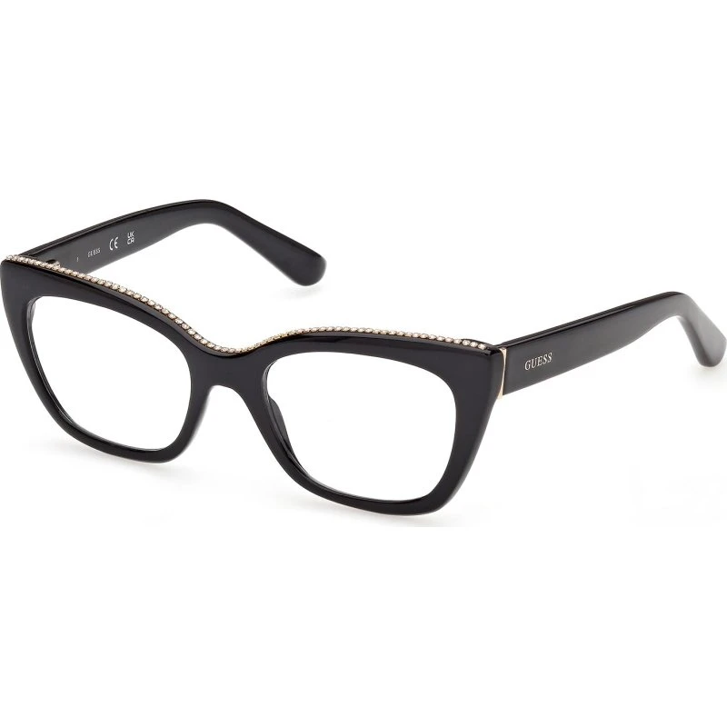 Guess GU50361 001 Occhiali da Vista Neri Squadrati Donna