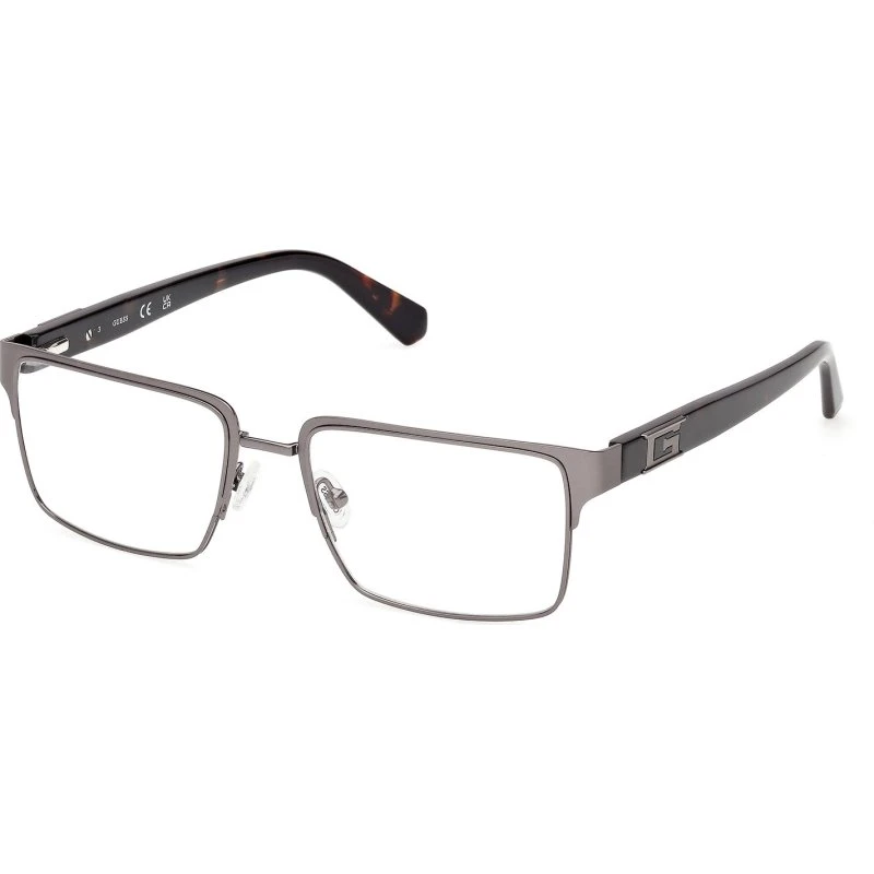 Guess GU50370 007 Montatura da Vista Uomo in Metallo Grigio