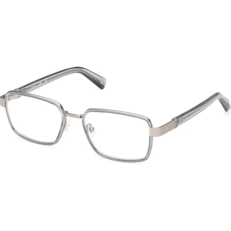 Guess GU50371 020 Occhiali da Vista Uomo in Metallo Grigio
