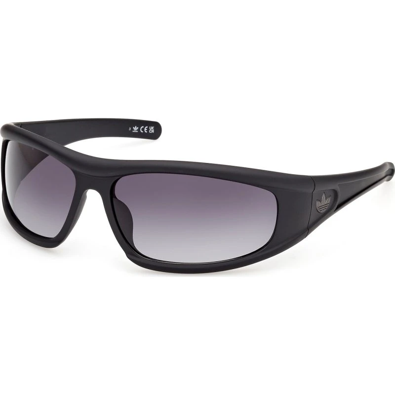Adidas Sport OR0142 02B Occhiali da Sole Rotondi Nero Fumo