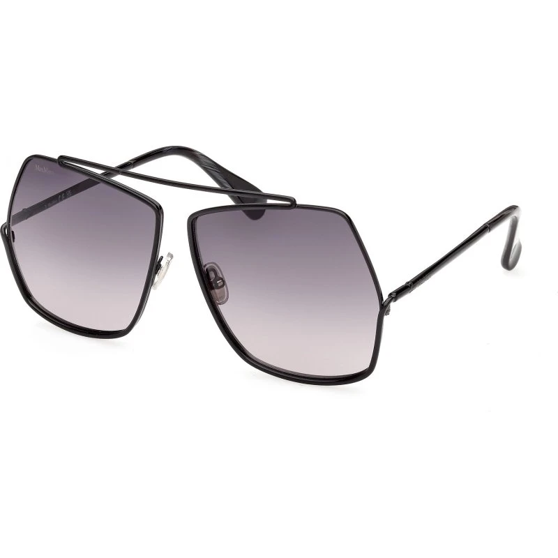 Max Mara MM0006 ELSA Occhiali da Sole Geometrici in Metallo Nero