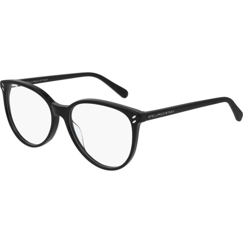 Stella McCartney SC0214O 002 Montature da Vista Rotonde in Acetato Nero