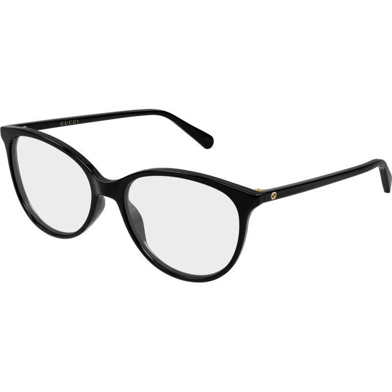 Gucci GG0550O 005 Montature Cat Eye in Acetato Nero Trasparente