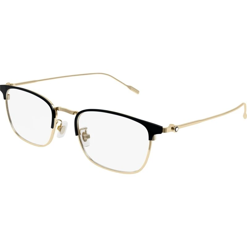 Montblanc MB0192O 001 Montatura da Vista Rettangolare in Metallo Nero