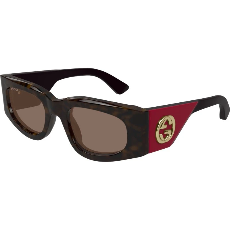 Gucci GG1664S 004 Occhiali da Sole Donna Acetato Havana