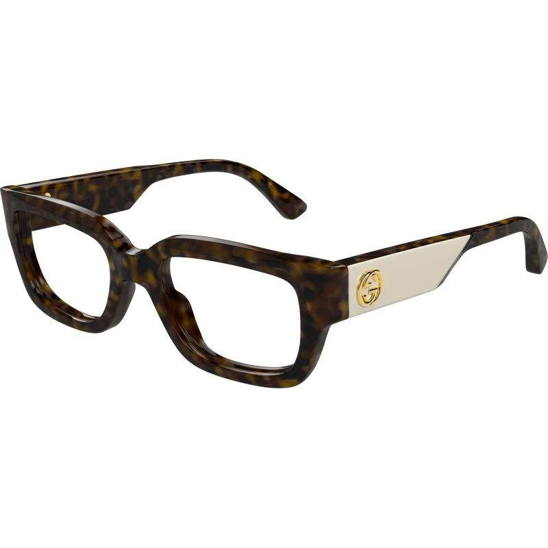 Gucci GG1666O 003 Montatura Occhiali da Vista Cat Eye Havana
