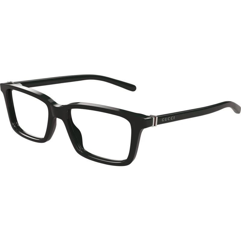 Gucci GG1672O 004 Montatura da Vista Squadrata Verde Trasparente
