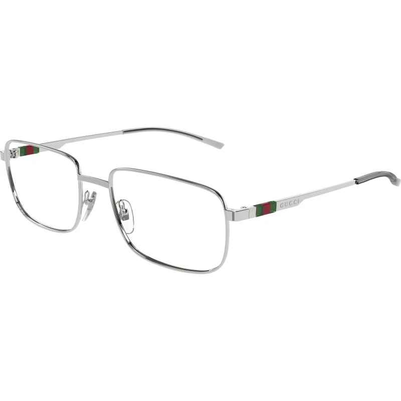 Gucci GG1678O 004 Occhiali da Vista Uomo Argento Squadrati