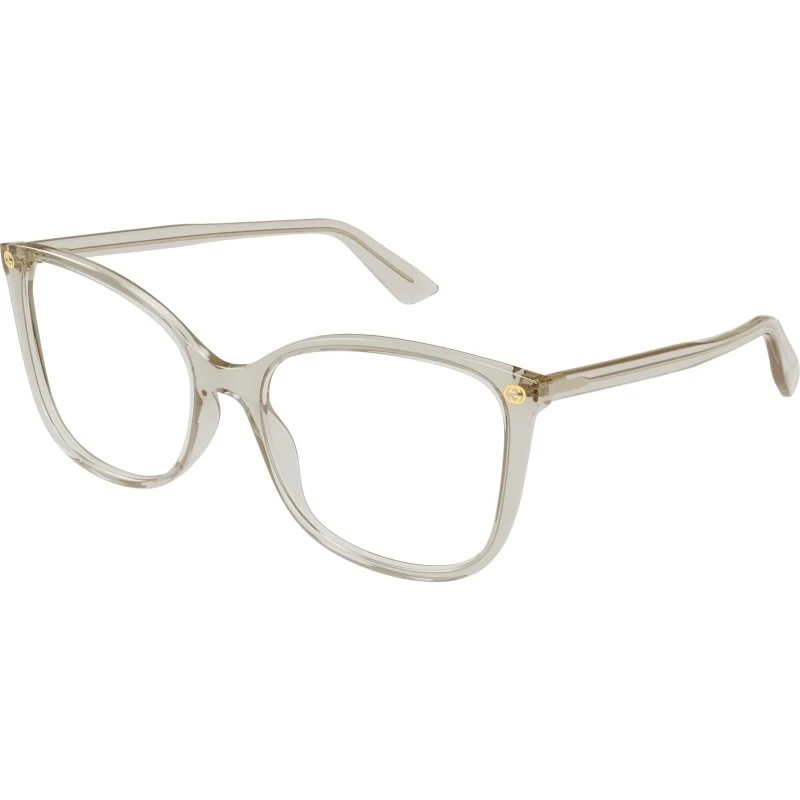Gucci GG0026O 016 Montature Cat Eye Giallo Trasparente