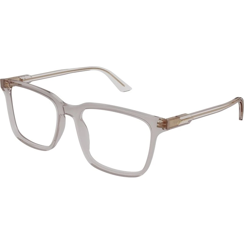 Gucci Uomo GG1120O 007 Montatura da Vista Squadrata Grigio Trasparente