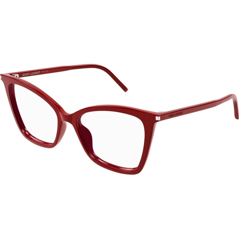 Saint Laurent SL 386 015 Occhiali da Vista Cat Eye in Acetato Rosso
