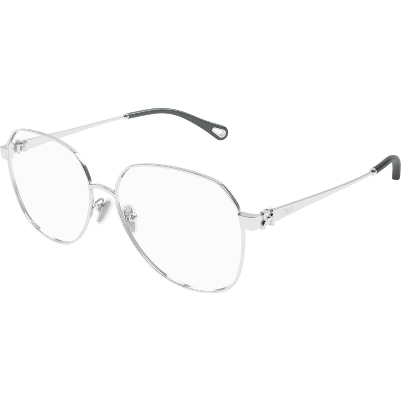 Chloé CH0307O 002 Montature da Vista Rotonde in Metallo Argento