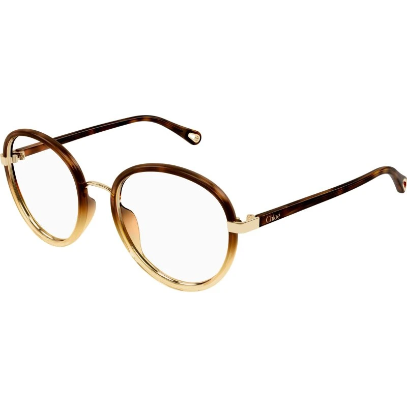 Chloé CH0308O 002 Montature da Vista Rotonde Havana Trasparente
