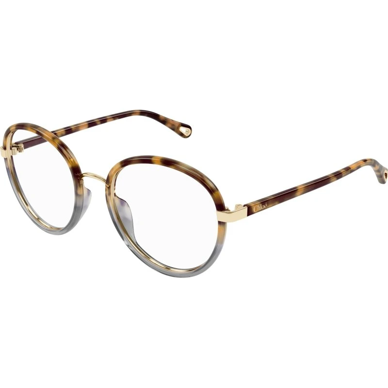 Chloé CH0308O 003 Montature da Vista Rotonde Havana Trasparente
