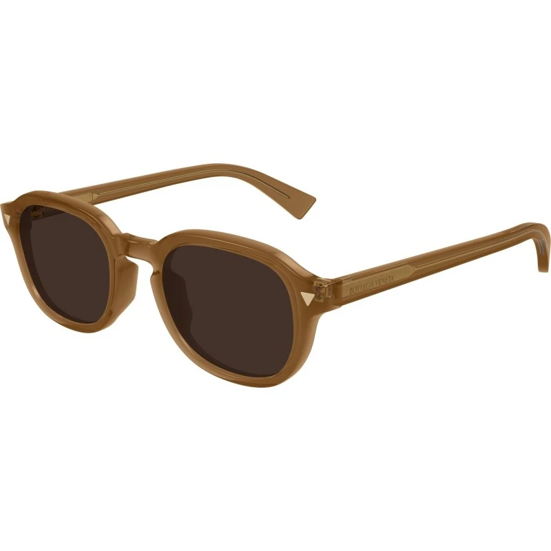 Bottega Veneta BV1364S 004 Occhiali da Sole Rotondi Marroni